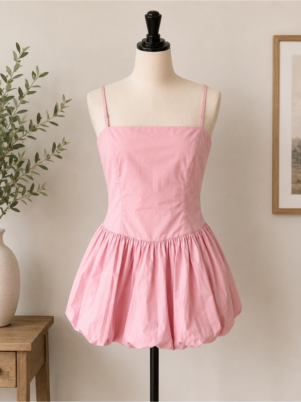 Abercrombie & Fitch Pink Smocked Spaghetti Strap Top